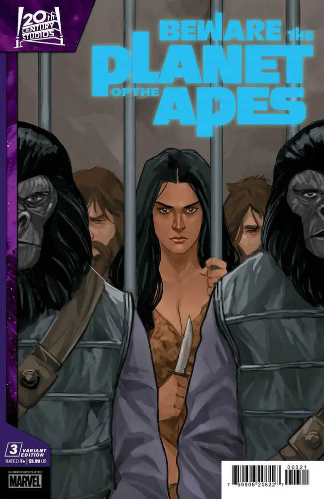 Comic book cover for Beware the Planet of the Apes #3 with apes, ideal for trading cards