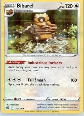 Bibarel - SWSH09: Brilliant Stars - 121/172 - Holo NM - Pokémon Card Single