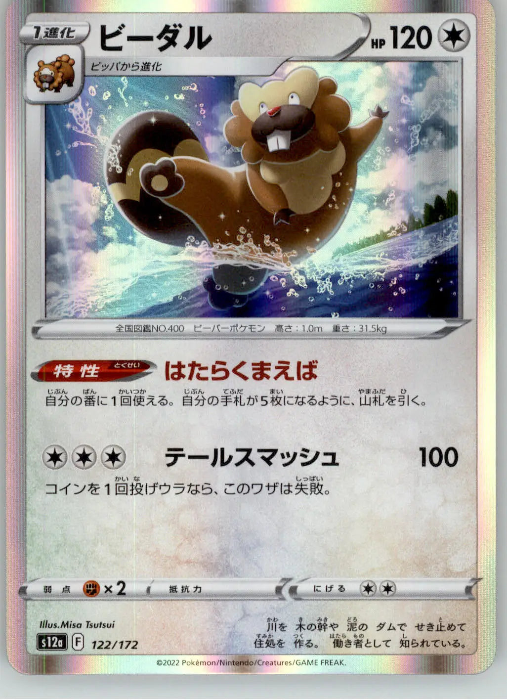 Bibarel - VSTAR Universe - 122/172 - Holo NM Pokemon