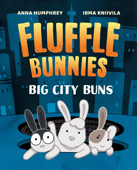 Children’s Book Cover for Big City Buns Featuring Adorable Fluffle Bunnies