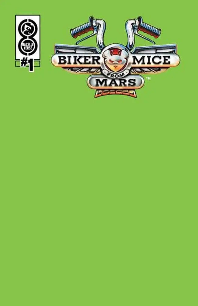 Biker Mice from Mars comic cover variant for the ongoing series featuring biker mice in Martian green color
