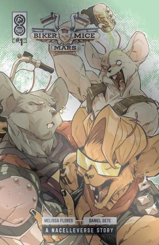 Biker Mice from Mars comic book cover featuring Karl Kerschl foil variant for ongoing series