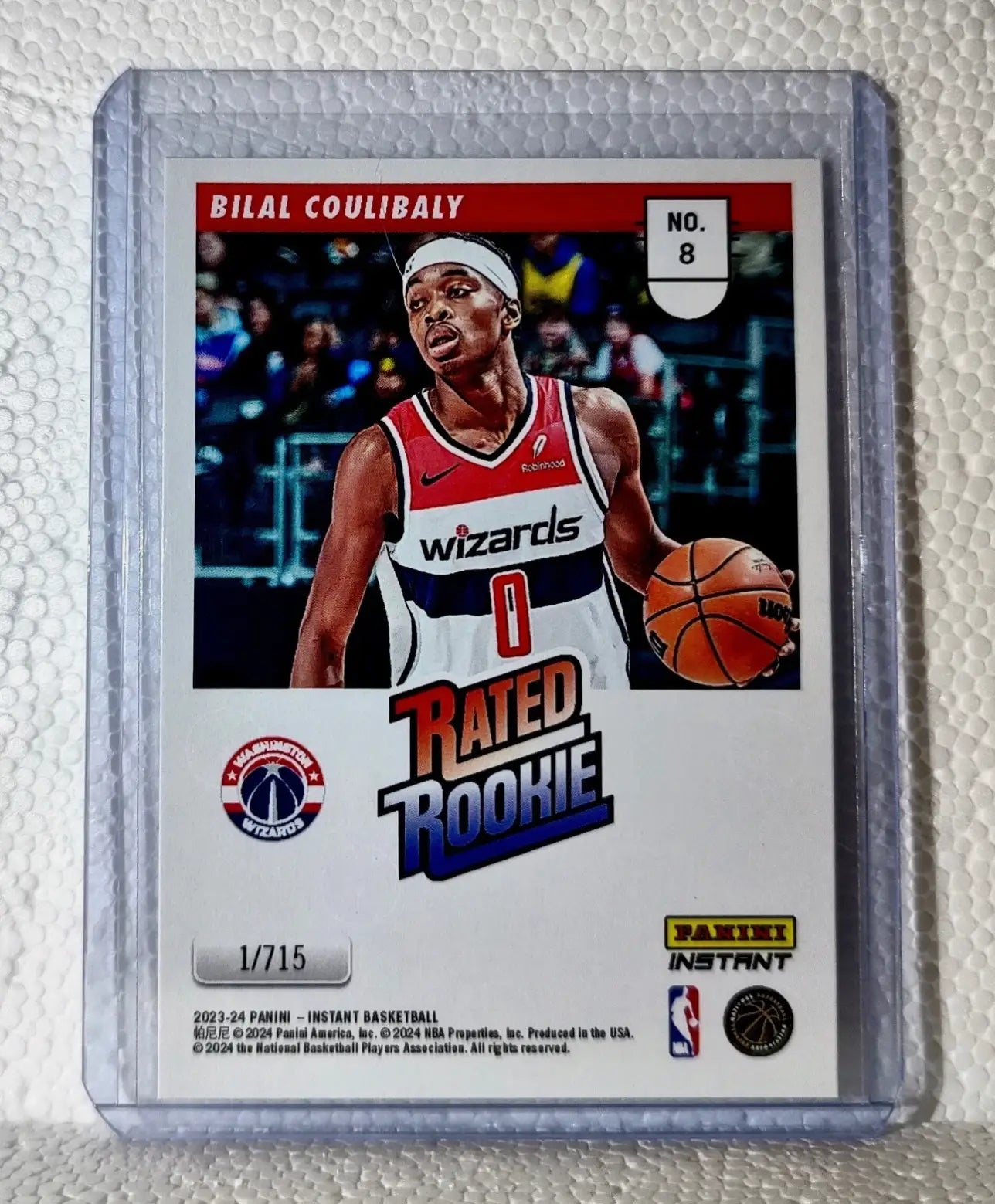 Bilal Coulibaly 2023-24 Panini NBA #8 Rated Rookie Retro Card Wizards 1/715
