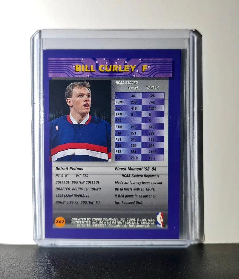 Bill Curley Rookie 1994-95 Topps Finest #267 Basketball Card