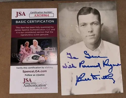 Bill Dickey JSA COA Signed Photo Postcard Autograph Inscribed Auto NY Yankees - Sports Memorabilia