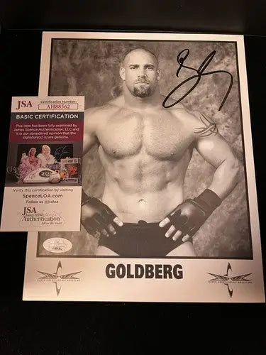 BILL GOLDBERG Auto 8x10 Promo Signed Photo WWF WWE WCW Rare JSA COA - Sports Memorabilia