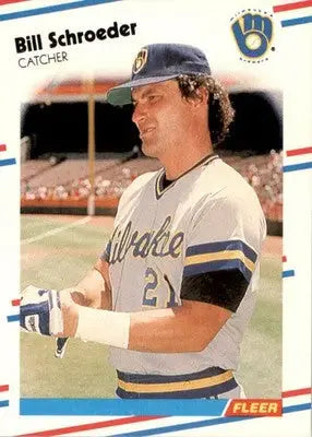 Bill Schroeder - 1988 Fleer - #173 - Baseball - Baseball Card Single