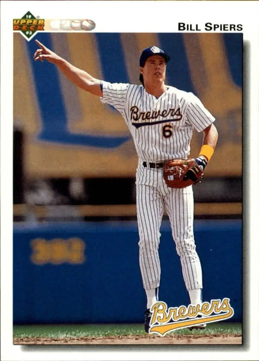 Bill Spiers 1992 Upper Deck MLB #214 Baseball Card Milwaukee Brewers - Baseball Card Single