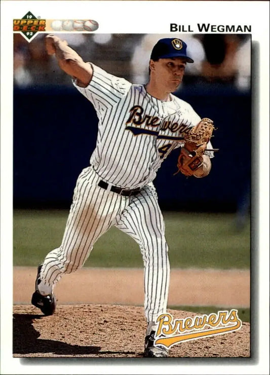 Bill Wegman 1992 Upper Deck MLB #612 Baseball Card Milwaukee Brewers - Baseball Card Single