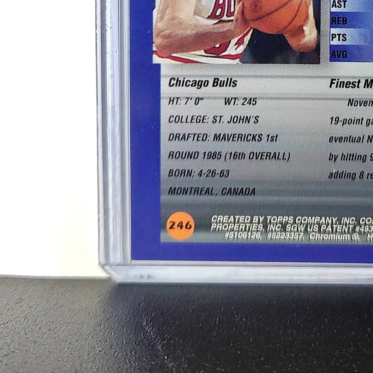 Bill Wennington 1994-95 Topps Finest #246 Basketball Card
