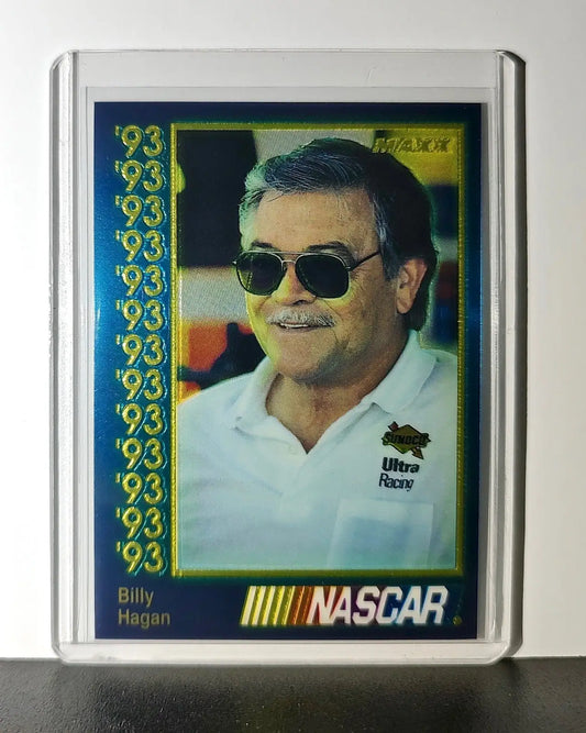 Billy Hagan 1993 Maxx Premier Plus Racing #95 NASCAR Card Hagan Enterprises - Racing Card Single
