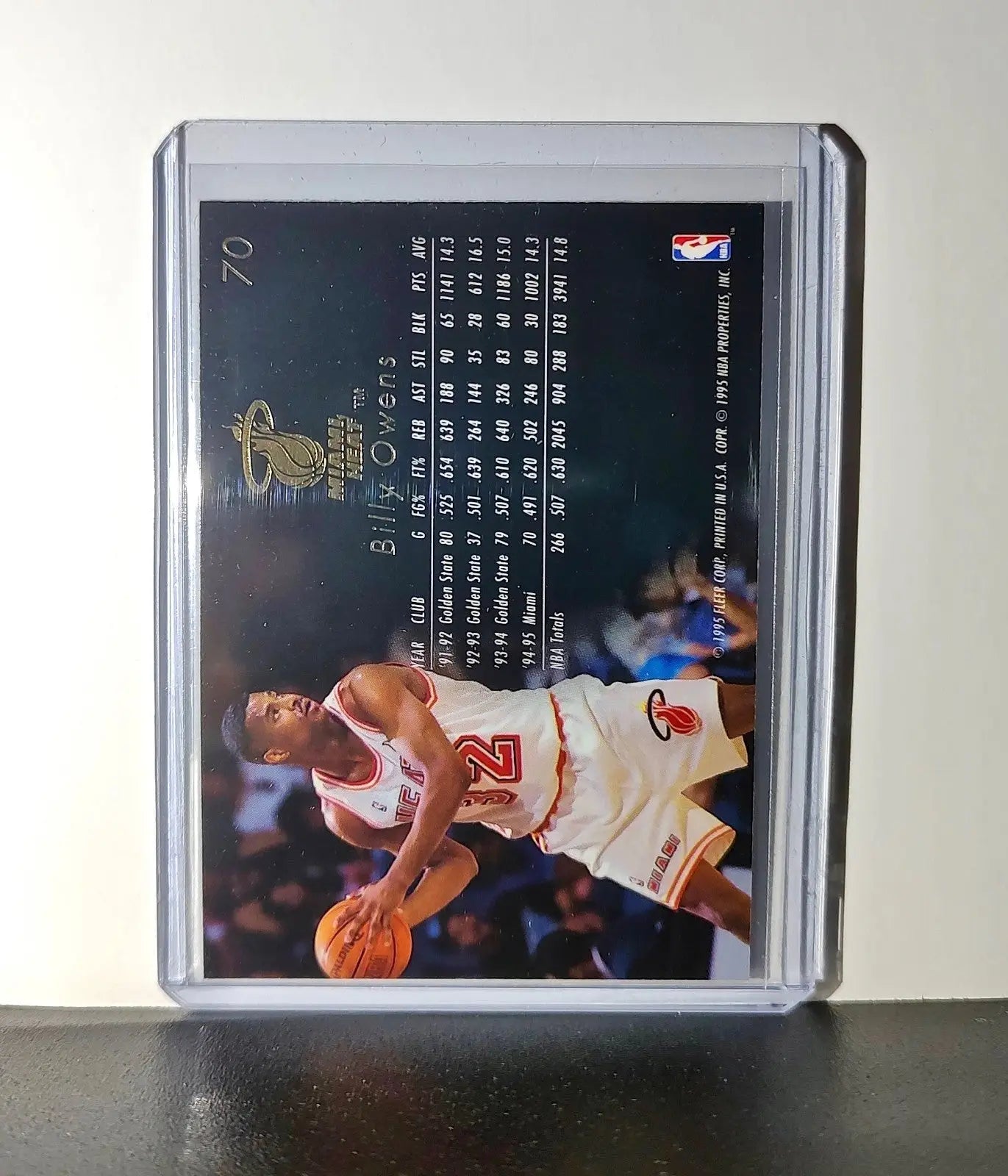 Billy Owens 1995-96 Flair NBA #70 Card Miami Heat - Basketball Card Single