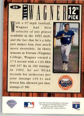 Billy Wagner - 1994 Collector’s Choice - #29 - RC Silver Signature Baseball - Baseball Card Single