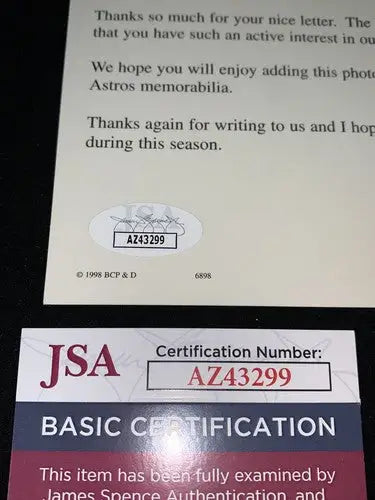 Billy Wagner Signed 3x5 Post Card Photo Auto 1998 Houston Astros Team Issue JSA - Baseball Card Single