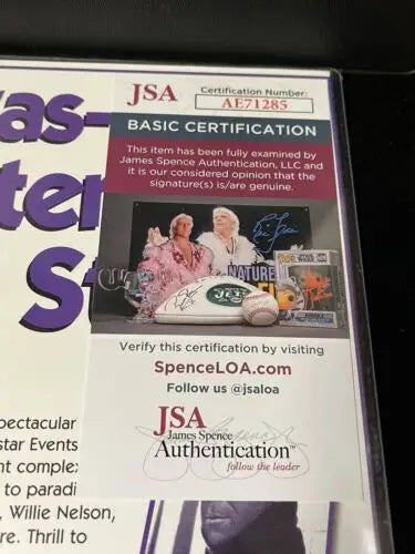 JSA authentication certificate for Billy Wagner signed auto Houston Astros magazine cover