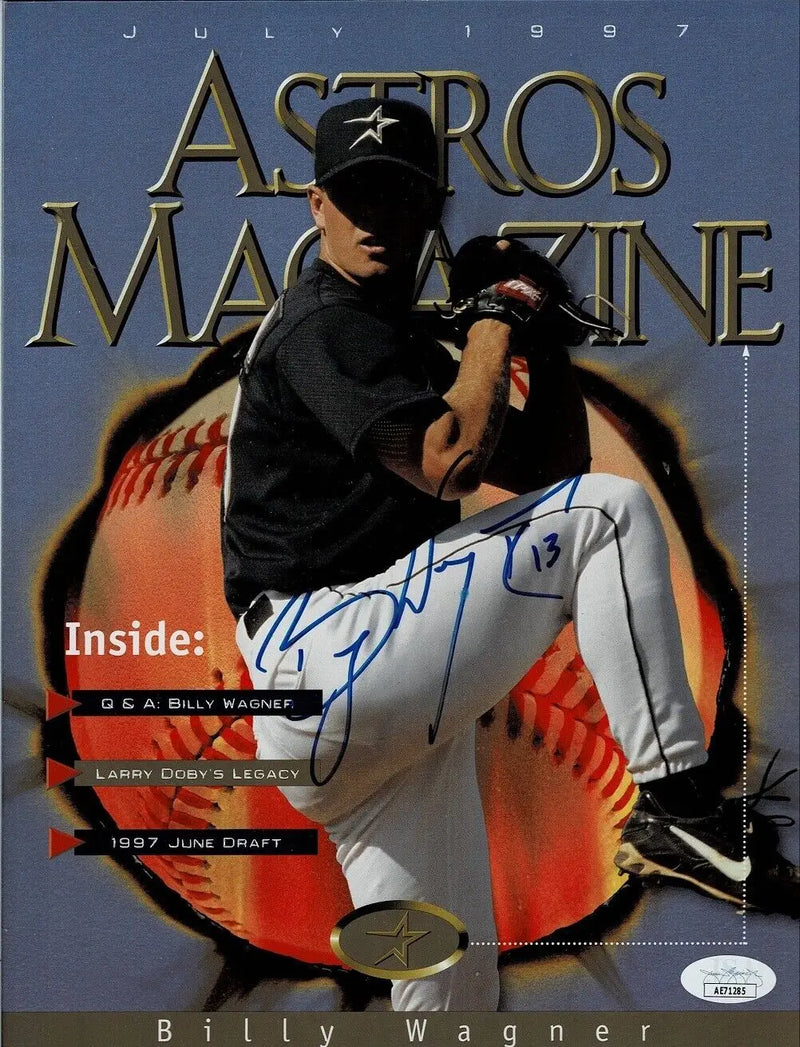 Billy Wagner signed auto Houston Astros magazine cover with JSA authentication