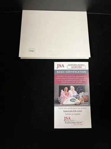 Autographed white card by Billy Wagner signed with JSA certification Houston Astros