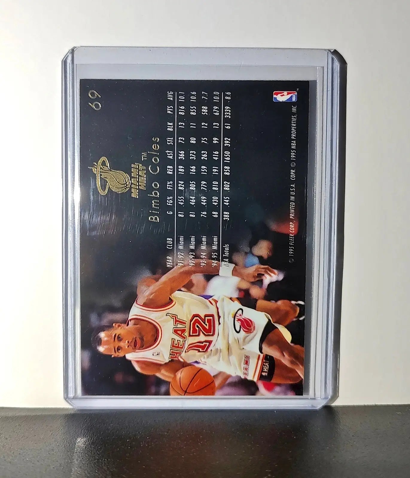 Bimbo Coles 1995-96 Flair NBA #69 Card Miami Heat