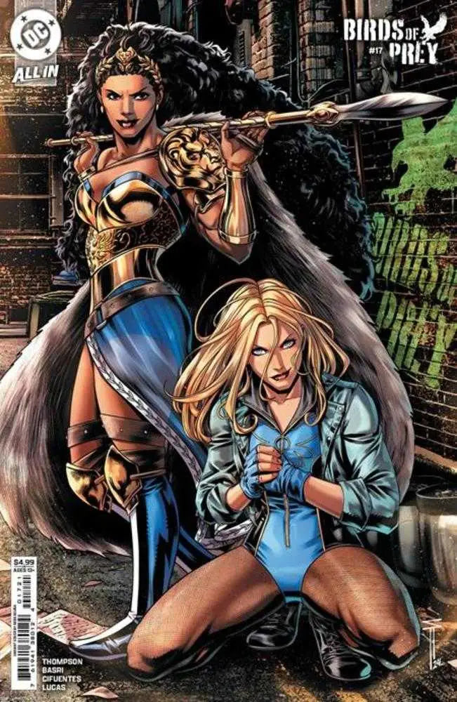 Comic book cover from Birds Of Prey #17 Serg Acuna Card Stock Variant featuring vibrant art