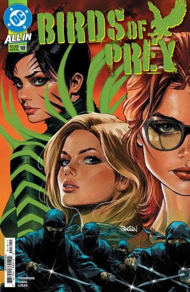 Birds of Prey comic book cover featuring Dan Panosian artwork for connecting series
