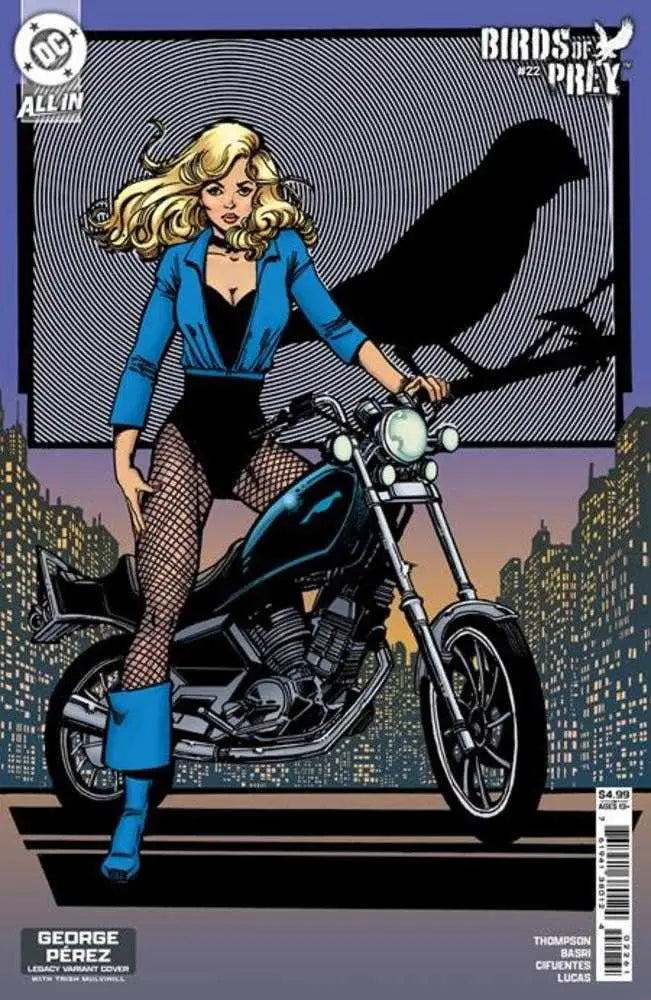 Birds of Prey comic book cover featuring George Perez legacy card stock variant