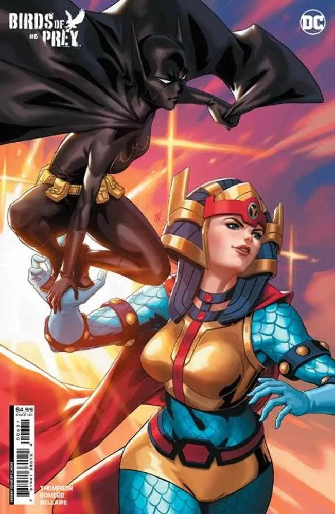 Comic book cover artwork of Batman and Batgirl for Birds Of Prey #6 trading cards