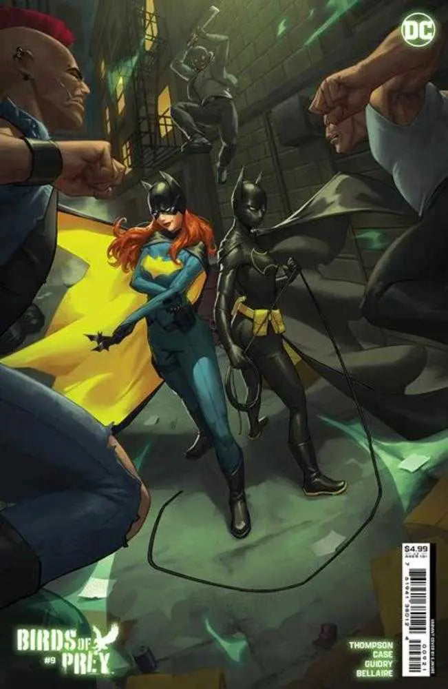 Comic book cover of Batgirl and Supergirl in action, ideal for trading cards collection