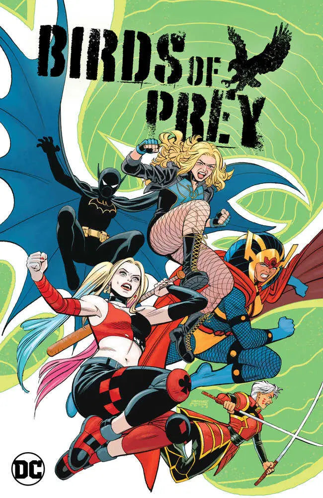Dynamic DC Comics Birds of Prey cover featuring Black Canary and action poses