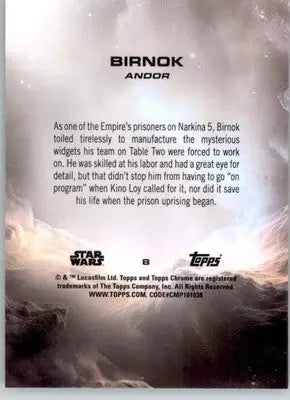Birnok - 2025 Topps Chrome Sapphire Edition Star Wars - #8 - Non_sport - Star Wars Card Single