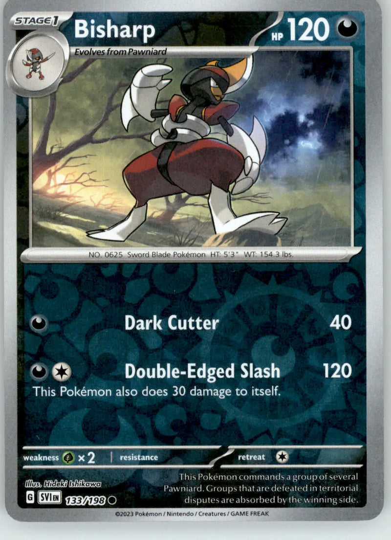 Bisharp - Scarlet & Violet - 133/198 - Reverse Holo NM Pokemon