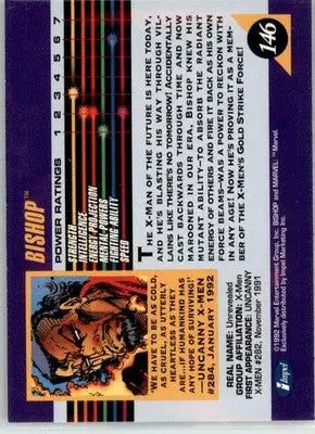 Bishop - 1992 Impel Marvel Universe - NM - #146 - Marvel Card Single