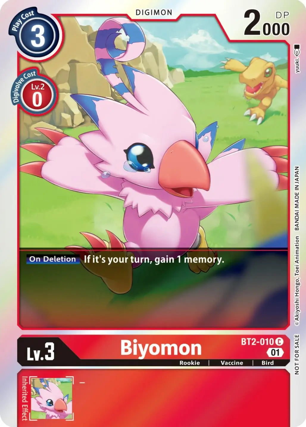 Biyomon Digimon trading card from Release Special Booster ST-11 Special Entry Pack