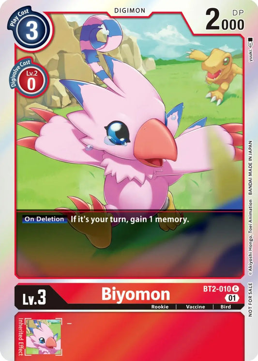 Biyomon Digimon trading card from Release Special Booster ST-11 Special Entry Pack