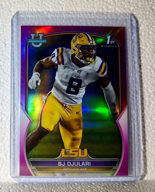 BJ Ojulari 2022 Topps 1st Bowman U Football #58 Pink Refractor Card LSU - Football Card Single