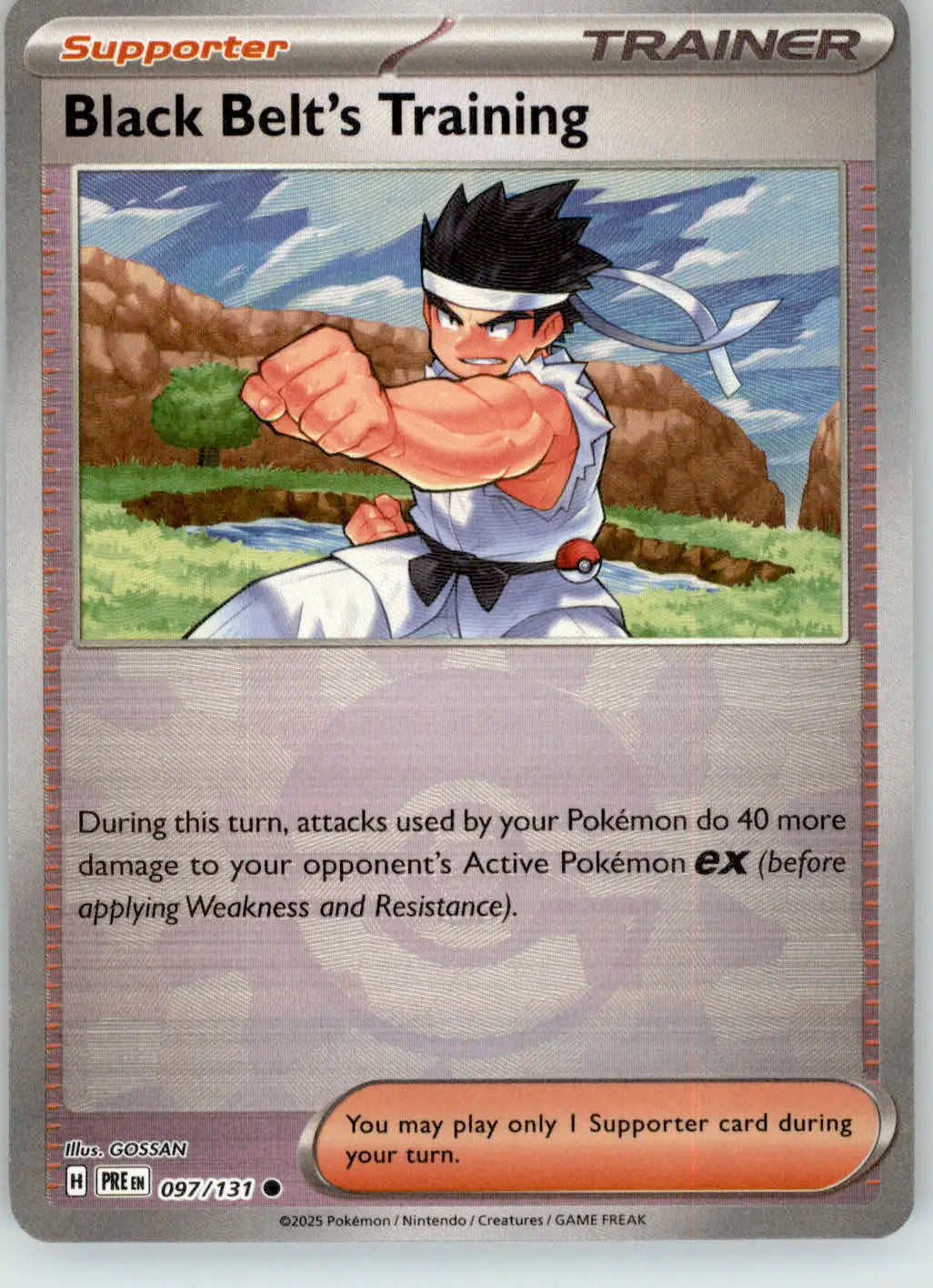 Black Belt’s Training - Poke Ball Pattern - Prismatic Evolutions 097/131 Holo NM - Pokémon Card Single