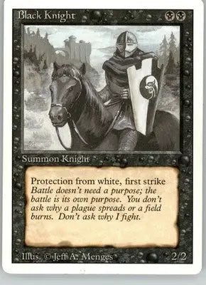 Black Knight - Revised Edition - MP Magic: The Gathering - Magic Card Single