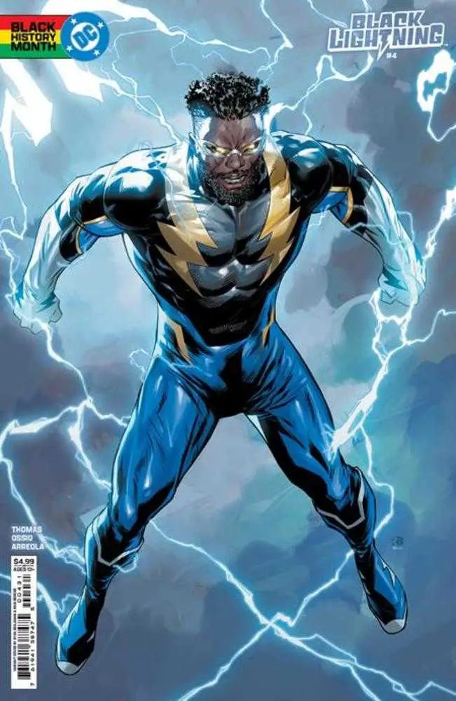 Black Lightning comic book cover featuring Black History Month Card Stock Variant