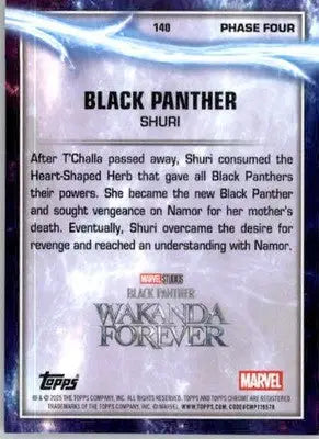 Black Panther - 2025 Topps Chrome Marvel Studios - #140 - Non_sport - Marvel Card Single