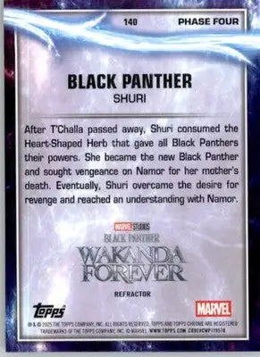 Black Panther - 2025 Topps Chrome Marvel Studios - #140 - Rainbow Refractor - Marvel Card Single
