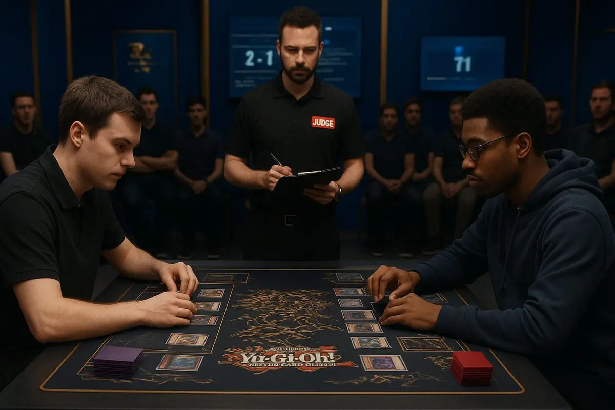 Yugioh cards black playmat with gold foil and logo