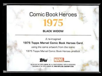 🌟 Black Widow, 2025 Topps Marvel 1975 Golden Anniversary #1 🌟 - Marvel Card Single