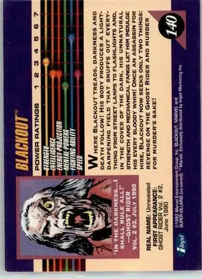 Blackout - 1992 Impel Marvel Universe - NM - #140 - Marvel Card Single