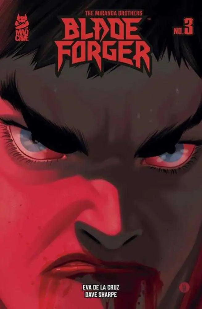 Comic book cover of Blade Forger number 3 featuring Crimson Mask artwork