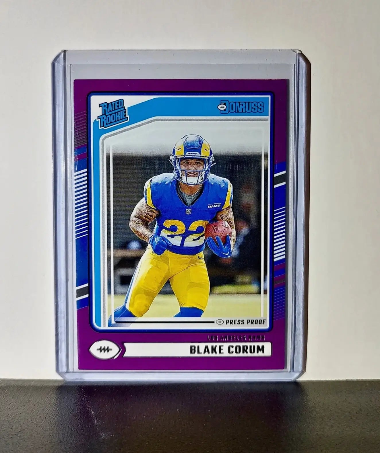 Blake Corum 2024 Panini Donruss NFL #322 Press Proof Card Los Angeles Rams