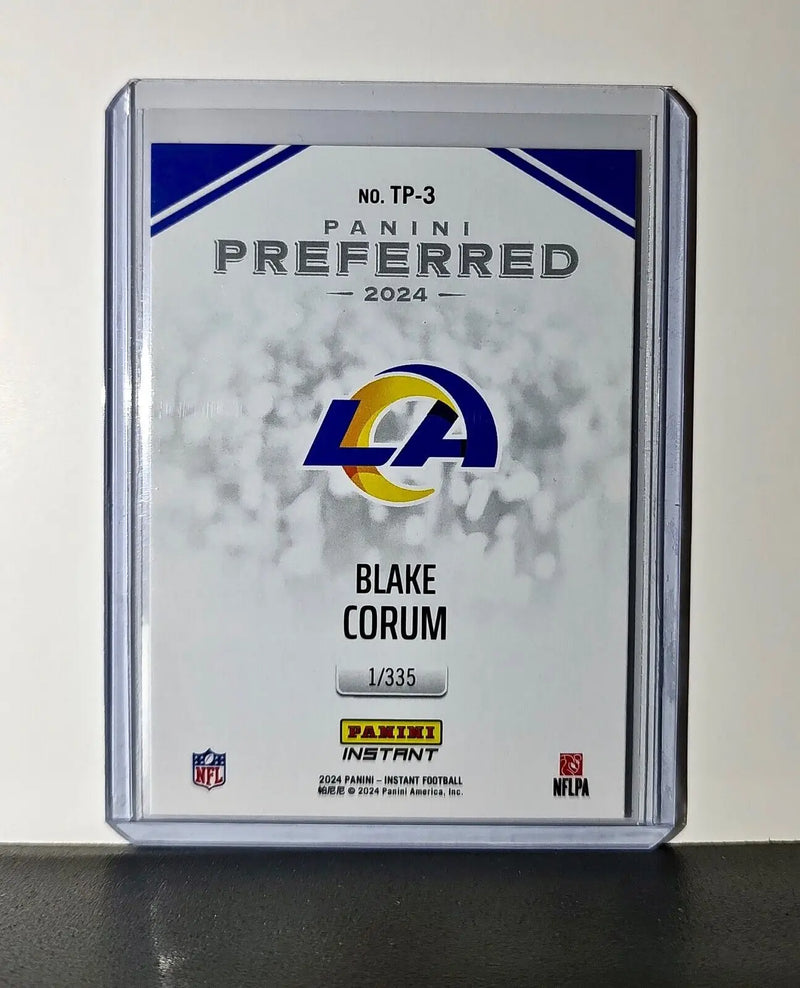 Blake Corum 2024 Panini Preferred NFL #3 Rookie Football Card LA Rams 1/335