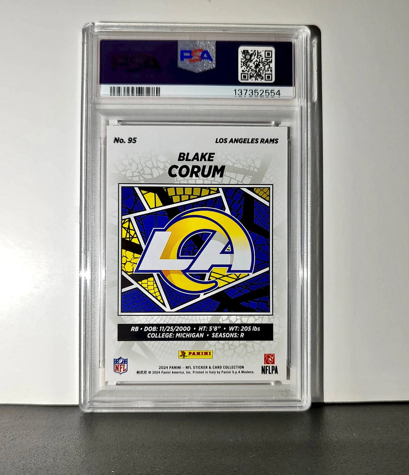 Blake Corum 2024 Panini Sticker Collection 127/299 #95 Red Foil PSA 10 Gem Mint - Other