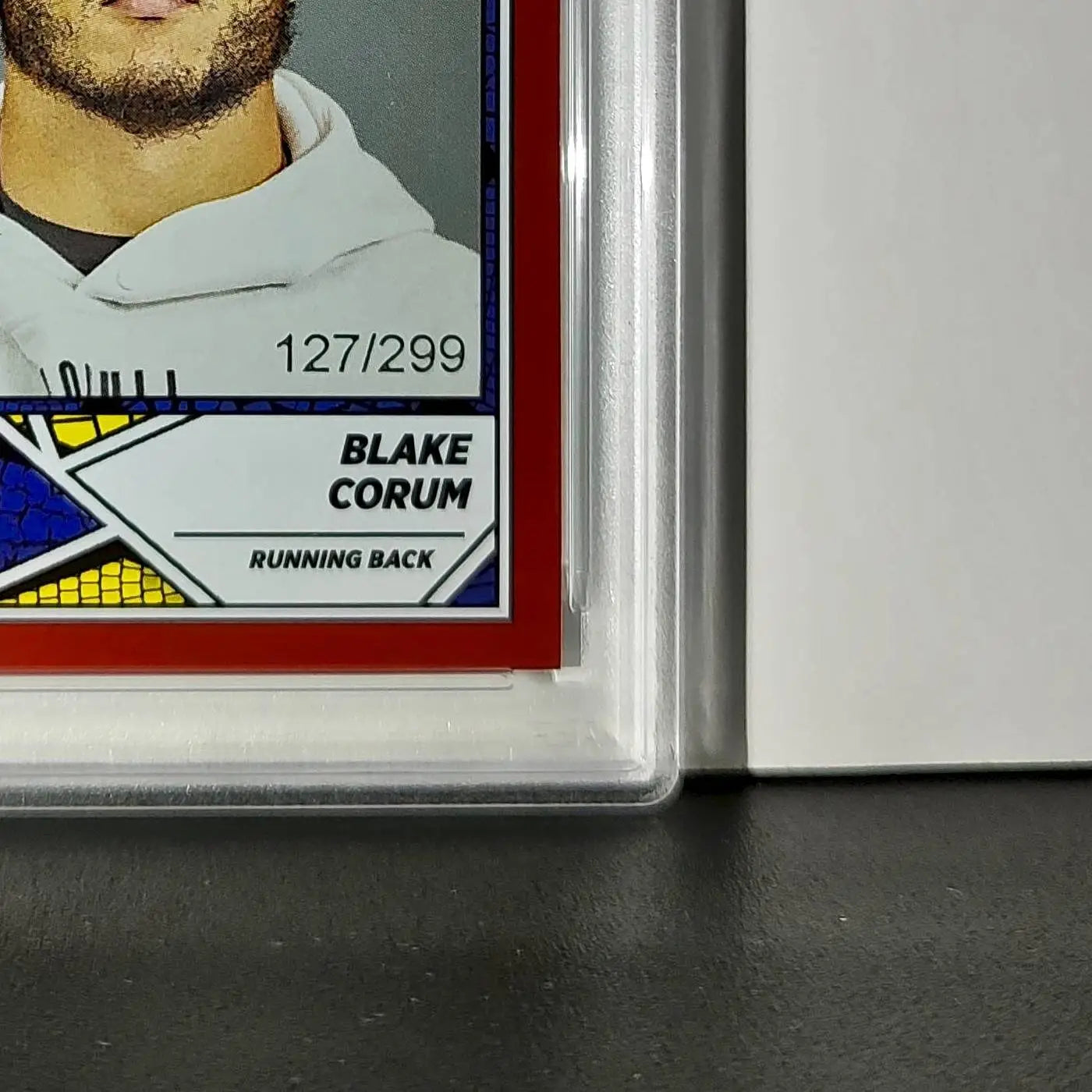 Blake Corum 2024 Panini Sticker Collection 127/299 #95 Red Foil PSA 10 Gem Mint - Other