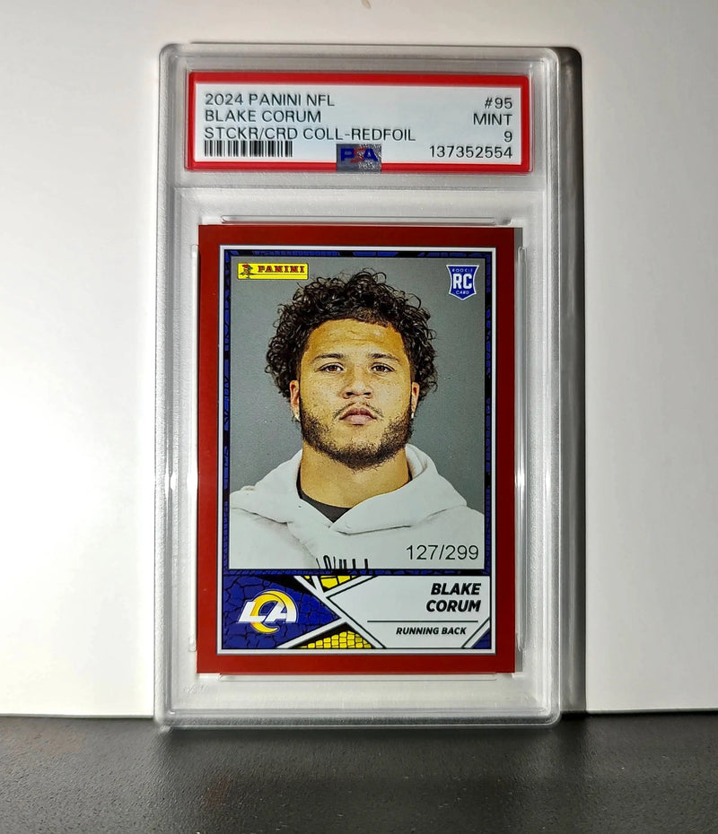 Blake Corum 2024 Panini Sticker Collection 127/299 #95 Red Foil PSA 10 Gem Mint - Other