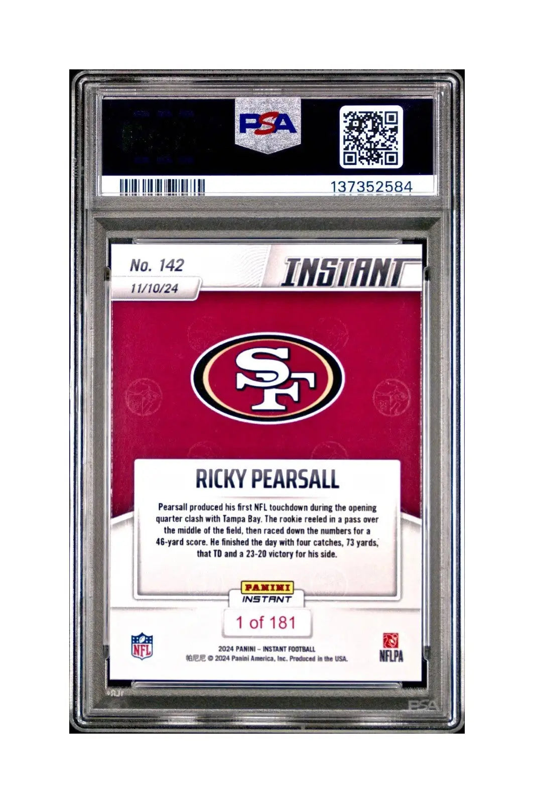 Blake Corum 2024 Panini Sticker Collection 127/299 #95 Red Foil PSA 10 Gem Mint - Other