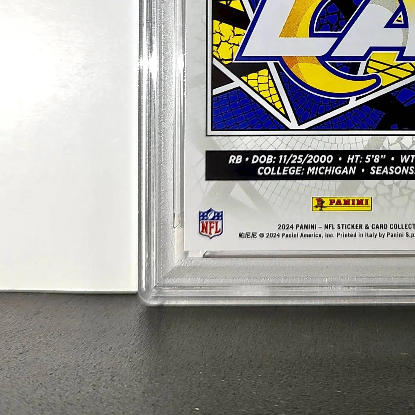 Blake Corum 2024 Panini Sticker Collection 127/299 #95 Red Foil PSA 10 Gem Mint - Other